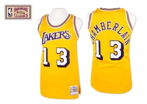 Maillot NBA Authentic Wilt Chamberlain #13 Los Angeles Lakers Throwback Or - Homme