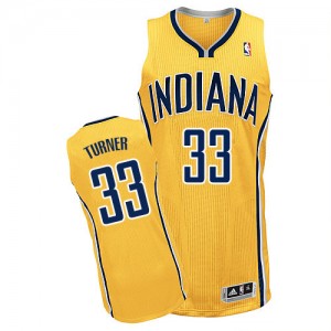 Maillot Adidas Or Alternate Authentic Indiana Pacers - Myles Turner #33 - Homme