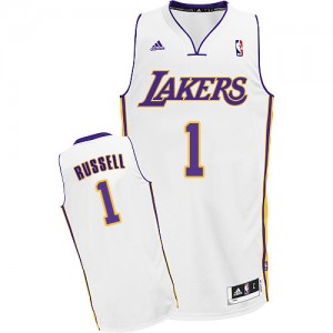Maillot NBA Blanc D'Angelo Russell #1 Los Angeles Lakers Alternate Swingman Homme Adidas