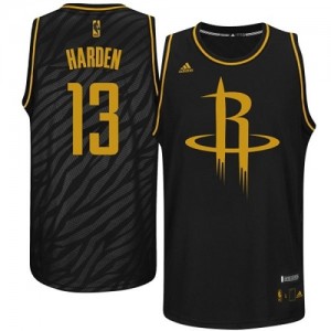 Maillot NBA Noir James Harden #13 Houston Rockets Precious Metals Fashion Swingman Homme Adidas