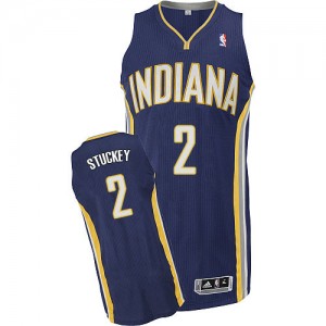 Maillot NBA Indiana Pacers #2 Rodney Stuckey Bleu marin Adidas Authentic Road - Homme