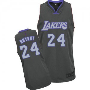 Los Angeles Lakers #24 Adidas Graystone Fashion Gris Authentic Maillot d'équipe de NBA magasin d'usine - Kobe Bryant pour Homme