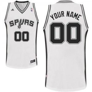 Maillot NBA San Antonio Spurs Personnalisé Swingman Blanc Adidas Home - Homme