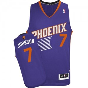 Maillot NBA Phoenix Suns #7 Kevin Johnson Violet Adidas Authentic Road - Homme
