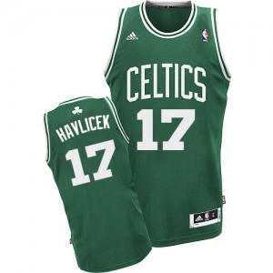 Maillot Adidas Vert (No Blanc) Road Swingman Boston Celtics - John Havlicek #17 - Homme