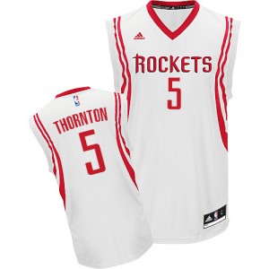 Houston Rockets Marcus Thornton #5 Home Swingman Maillot d'équipe de NBA - Blanc pour Homme
