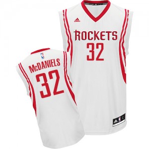 Maillot NBA Blanc KJ McDaniels #32 Houston Rockets Home Swingman Homme Adidas