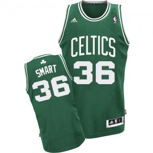 Maillot Swingman Boston Celtics NBA Road Vert (No Blanc) - #36 Marcus Smart - Homme