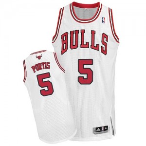 Maillot Authentic Chicago Bulls NBA Home Blanc - #5 Bobby Portis - Homme