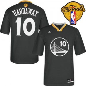 Maillot Authentic Golden State Warriors NBA Alternate 2015 The Finals Patch Noir - #10 Tim Hardaway - Homme
