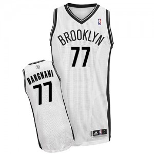 Brooklyn Nets Andrea Bargnani #77 Home Authentic Maillot d'équipe de NBA - Blanc pour Homme