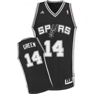 Maillot Adidas Noir Road Swingman San Antonio Spurs - Danny Green #14 - Homme