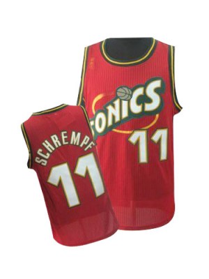 Oklahoma City Thunder #11 Adidas Throwback SuperSonics Rouge Swingman Maillot d'équipe de NBA en vente en ligne - Detlef Schrempf pour Homme