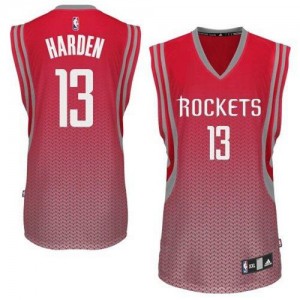 Maillot NBA Houston Rockets #13 James Harden Rouge Adidas Authentic Resonate Fashion - Homme