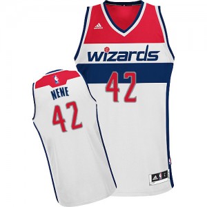 Maillot NBA Swingman Nene #42 Washington Wizards Home Blanc - Homme