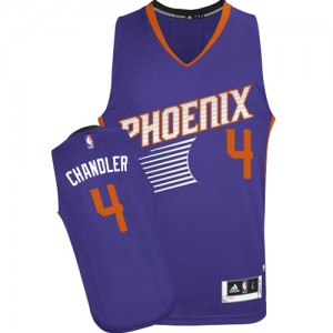 Maillot NBA Violet Tyson Chandler #4 Phoenix Suns Road Authentic Homme Adidas