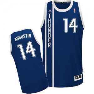 Maillot NBA Bleu marin D.J. Augustin #14 Oklahoma City Thunder Alternate Swingman Homme Adidas
