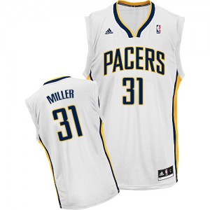 Maillot NBA Indiana Pacers #31 Reggie Miller Blanc Adidas Swingman Home - Homme