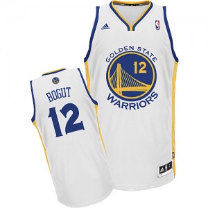 Maillot NBA Blanc Andrew Bogut #12 Golden State Warriors Home Swingman Homme Adidas