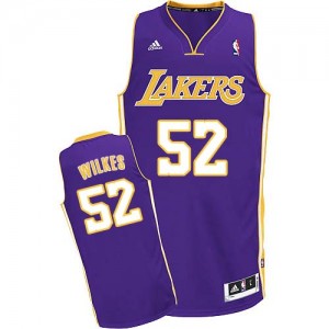 Maillot NBA Violet Jamaal Wilkes #52 Los Angeles Lakers Road Swingman Homme Adidas