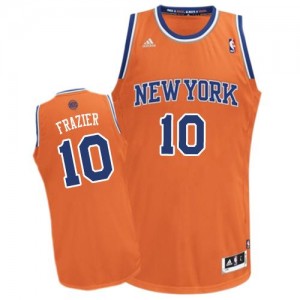 New York Knicks #10 Adidas Alternate Orange Swingman Maillot d'équipe de NBA Vente - Walt Frazier pour Homme