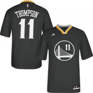Golden State Warriors Klay Thompson #11 Alternate Swingman Maillot d'équipe de NBA - Noir pour Enfants