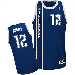 Maillot NBA Oklahoma City Thunder #12 Steven Adams Bleu marin Adidas Swingman Alternate - Homme