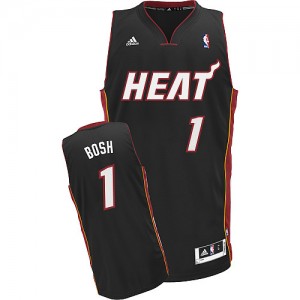 Maillot NBA Swingman Chris Bosh #1 Miami Heat Road Noir - Homme