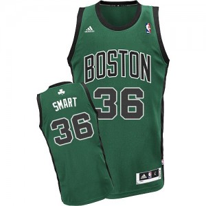 Boston Celtics #36 Adidas Alternate Vert (No. noir) Swingman Maillot d'équipe de NBA Soldes discount - Marcus Smart pour Homme
