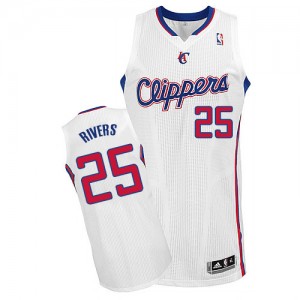 Maillot Adidas Blanc Home Authentic Los Angeles Clippers - Austin Rivers #25 - Homme