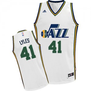 Maillot Adidas Blanc Home Swingman Utah Jazz - Trey Lyles #41 - Homme