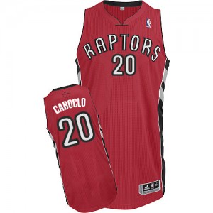 Maillot NBA Rouge Bruno Caboclo #20 Toronto Raptors Road Authentic Homme Adidas