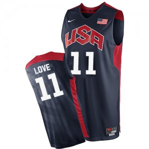 Maillots de basket Authentic Team USA NBA 2012 Olympics Bleu marin - #11 Kevin Love - Homme