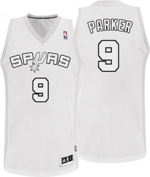 Maillot Authentic San Antonio Spurs NBA Winter On-Court Blanc - #9 Tony Parker - Homme