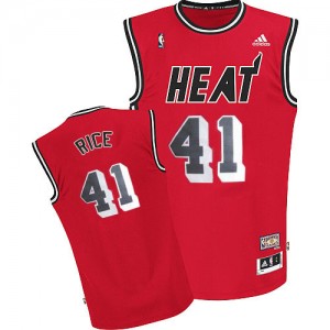 Maillot NBA Rouge Glen Rice #41 Miami Heat Throwback Swingman Homme Adidas