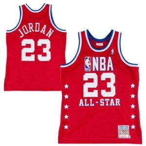 Maillot NBA Chicago Bulls #23 Michael Jordan Rouge Mitchell and Ness Swingman Throwback 1992 All Star - Homme