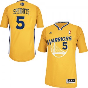 Maillot NBA Golden State Warriors #5 Marreese Speights Or Adidas Swingman Alternate - Homme