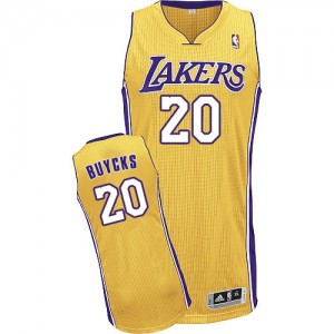 Maillot NBA Authentic Dwight Buycks #20 Los Angeles Lakers Home Or - Homme