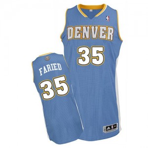Maillot Authentic Denver Nuggets NBA Road Bleu clair - #35 Kenneth Faried - Homme