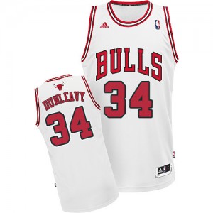 Chicago Bulls Mike Dunleavy #34 Home Swingman Maillot d'équipe de NBA - Blanc pour Homme