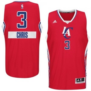 Los Angeles Clippers #3 Adidas 2014-15 Christmas Day Rouge Authentic Maillot d'équipe de NBA en soldes - Chris Paul pour Homme