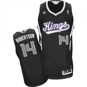 Sacramento Kings #14 Adidas Alternate Noir Swingman Maillot d'équipe de NBA Vente - Oscar Robertson pour Homme