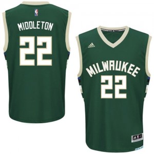 Maillot Adidas Vert Road Swingman Milwaukee Bucks - Khris Middleton #22 - Homme