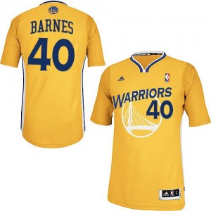 Golden State Warriors Harrison Barnes #40 Alternate Swingman Maillot d'équipe de NBA - Or pour Homme