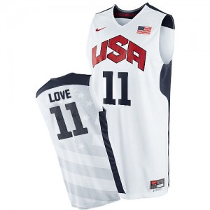 Maillot Nike Blanc 2012 Olympics Authentic Team USA - Kevin Love #11 - Homme