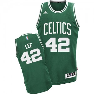 Maillot NBA Boston Celtics #42 David Lee Vert (No Blanc) Adidas Swingman Road - Enfants