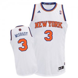 Maillot NBA New York Knicks #3 Tracy McGrady Blanc Adidas Swingman Home - Homme