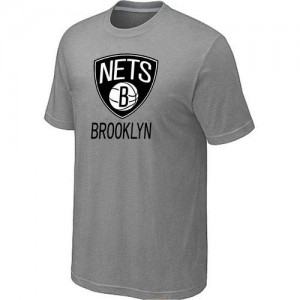 T-Shirts NBA Brooklyn Nets Big & Tall Gris - Homme
