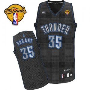 Maillot NBA Swingman Kevin Durant #35 Oklahoma City Thunder Rhythm Fashion Finals Patch Noir - Homme
