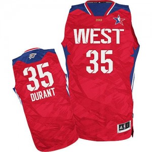 Oklahoma City Thunder #35 Adidas 2013 All Star Rouge Authentic Maillot d'équipe de NBA en ligne - Kevin Durant pour Homme